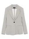 Ea7 Emporio Armani Single-breasted Blazer Jacket In Grey