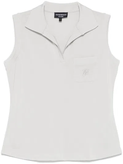 Ea7 Emporio Armani Sleeveless Top In Light Grey