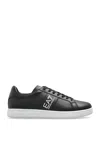 Ea7 Logo-embellished Low-top Sneakers In Black