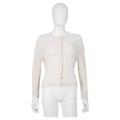 Pre-owned Ea7 Emporio Armani S/s 2000 Semitransparent Rouched White Shirt
