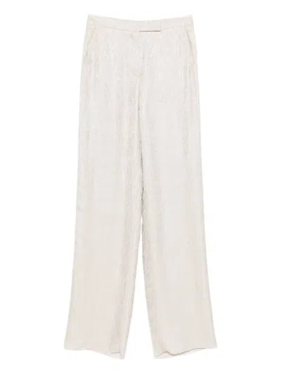 Ea7 Emporio Armani Straight-leg Trousers In White