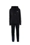 Ea7 Emporio Armani Suits In Black Logo Light Gold