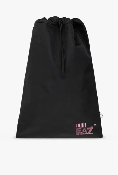 Ea7 Emporio Armani Sustainable Collection Backpack In Black
