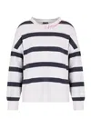 Ea7 Emporio Armani Cotton Crewneck Sweatshirt In White