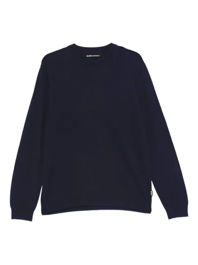 Ea7 Emporio Armani Sweaters In Blue