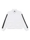 Ea7 Logo Zipped Sweatshirt In White