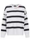 Ea7 Emporio Armani Cotton Crewneck Sweatshirt In White