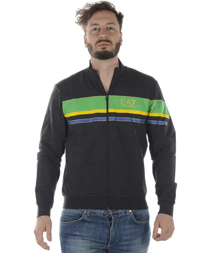 Ea7 Emporio Armani Sweatshirt Hoodie In Blue
