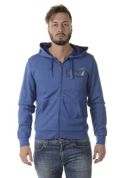 Ea7 Emporio Armani Sweatshirt Hoodie In Blue