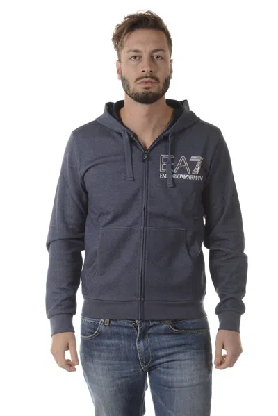 Ea7 Emporio Armani Sweatshirt Hoodie In Blue