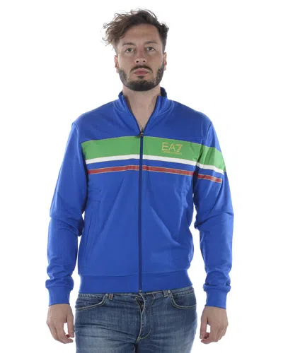 Ea7 Emporio Armani Sweatshirt Hoodie In Blue