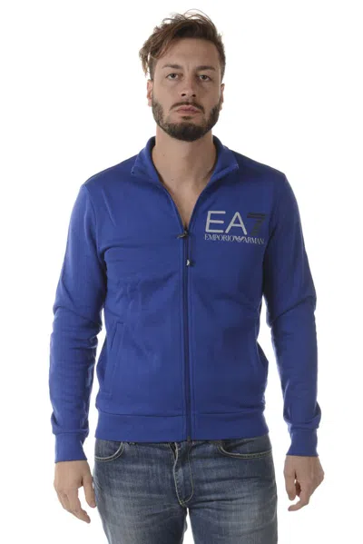 Ea7 Emporio Armani Sweatshirt Hoodie In Blue