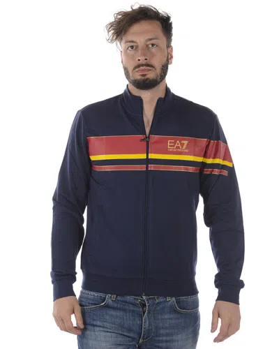 Ea7 Emporio Armani Sweatshirt Hoodie In Blue