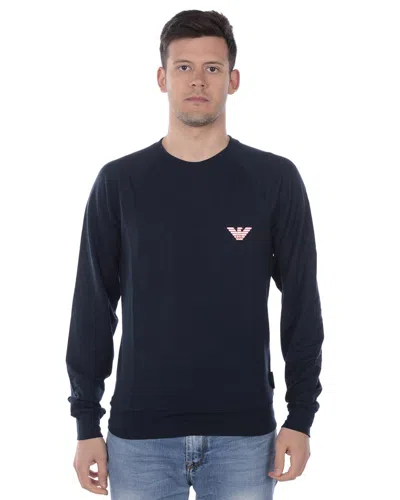 Ea7 Emporio Armani Sweatshirt Hoodie In Blue