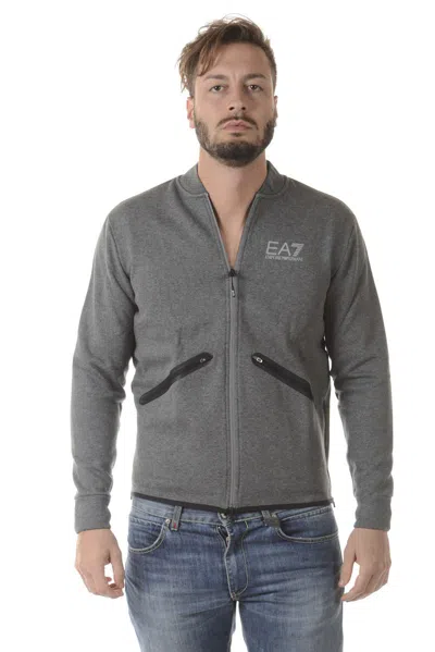Ea7 Emporio Armani Sweatshirt Hoodie In Gray