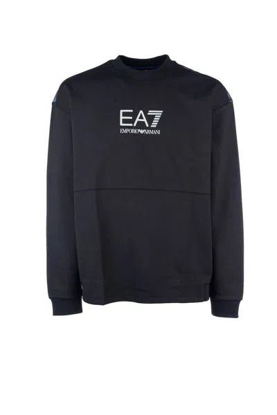 Ea7 Emporio Armani Sweatshirts In Black Bean