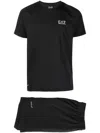 Ea7 Official Store Dynamic Athlete Crew-neck T-shirt In Natural Ventus7 Technical Fabric In Black