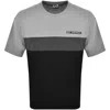 Ea7 Athletic Colour Block Cotton-blend Crew-neck T-shirt In Multi