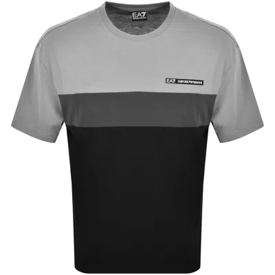 EA7 EA7 EMPORIO ARMANI T SHIRT BLACK AND GREY