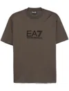 Ea7 Emporio Armani T-shirt Man In Marrone