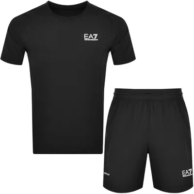 Ea7 Emporio Armani T Shirt Shorts Set Black