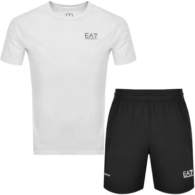 Ea7 Emporio Armani T Shirt Shorts Set White
