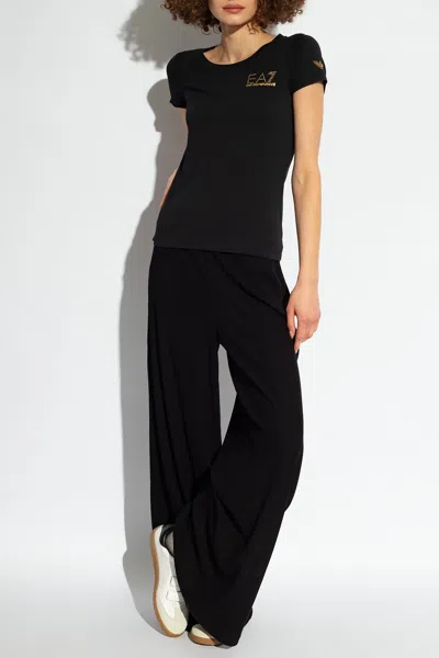 Ea7 Emporio Armani T-shirt With Logo In Black