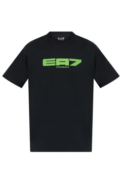 Ea7 Emporio Armani T-shirt With Logo In Blue