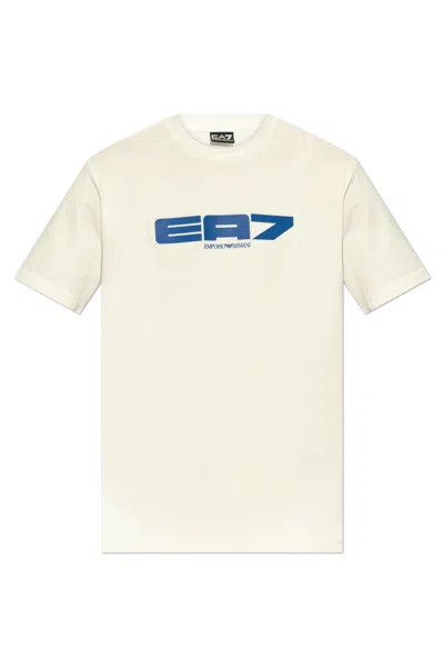 Ea7 Emporio Armani T-shirt With Logo In Natural