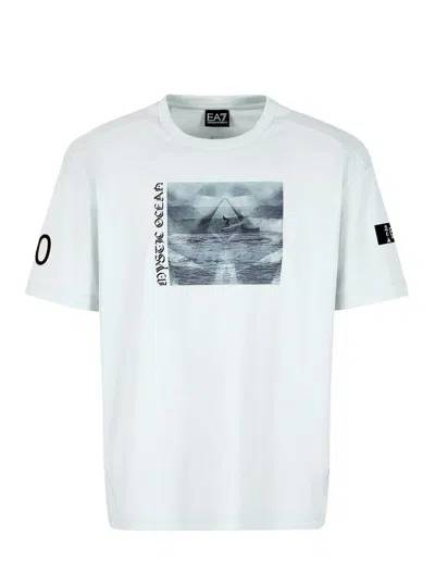 Ea7 Emporio Armani T-shirts And Polos In Ice Flow