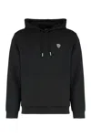 Ea7 Emporio Armani Technical Fabric Hoodie In Black
