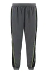 Ea7 Emporio Armani Techno Fabric Track Pants In Gray
