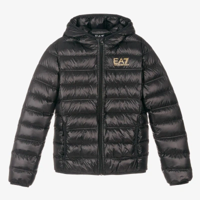 Ea7 Emporio Armani Teen Boys Black Packable Puffer Jacket