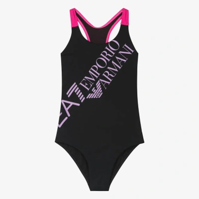 Ea7 Emporio Armani Teen Girls Black Swimsuit