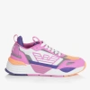 EA7 EA7 EMPORIO ARMANI TEEN GIRLS PINK ACE RUNNER TRAINERS