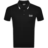 Ea7 Emporio Armani Tipped Polo Black In Black