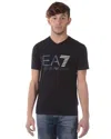 Ea7 Man T-shirt Midnight Blue Size 3xl Cotton In Black