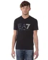 Ea7 Man T-shirt Midnight Blue Size 3xl Cotton In Black