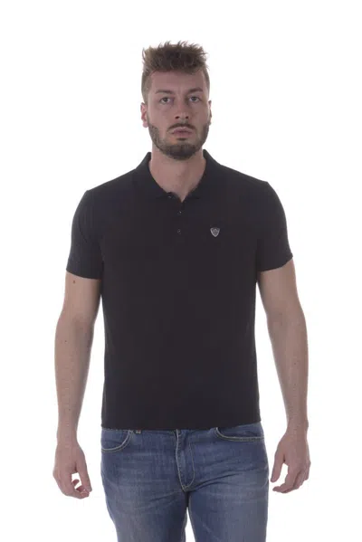 Ea7 Short-sleeved Polo Shirt In Black