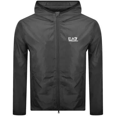 Ea7 Emporio Armani Train Core Id Jacket Grey In Black