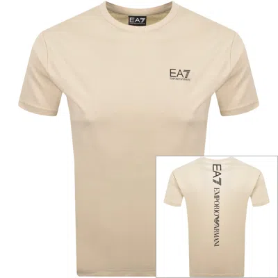 Ea7 Emporio Armani Training T Shirt Fog Beige In Neutral