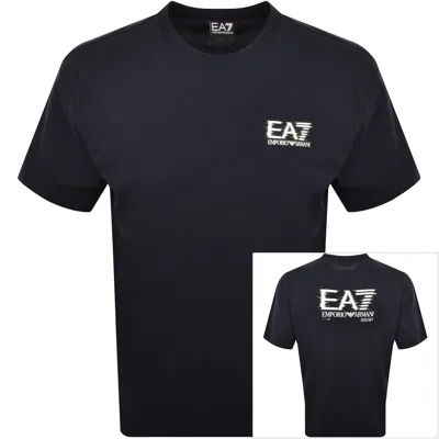 Ea7 Emporio Armani Training T Shirt Navy In Blue
