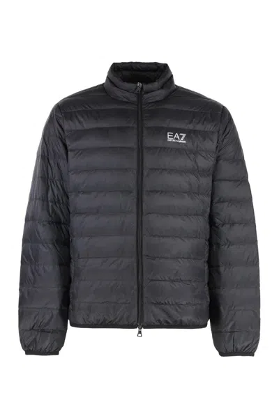 Ea7 Emporio Armani Ultra-light Down Jacket In Black