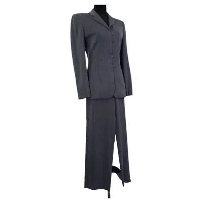 Pre-owned Ea7 Emporio Armani Vintage 1990s Pantsuit In Minimalist Style In Black