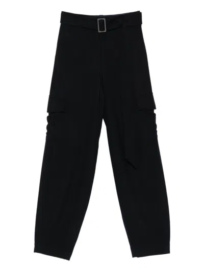Ea7 Emporio Armani Wool Trousers In Black