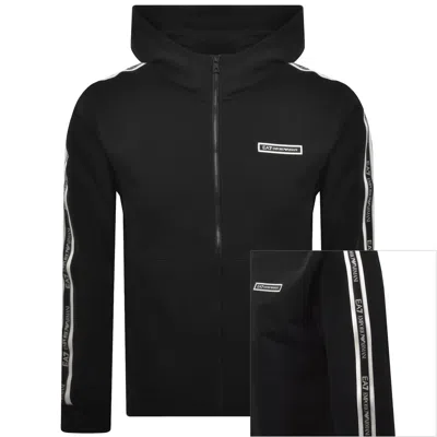 Ea7 Emporio Armani Zip Hoodie Black