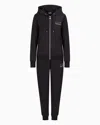 Ea7 Evolution Stretch Viscose-blend Tracksuit In Black