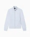 Ea7 Evolution Stretch-viscose Blend Zip-up Sweatshirt In Blue