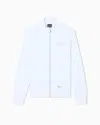 Ea7 Evolution Stretch-viscose Blend Zip-up Sweatshirt In White
