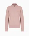 Ea7 Evolution Sweatshirt Mit Reissverschluss Aus Elastischer Viskose-mischung In Neutral